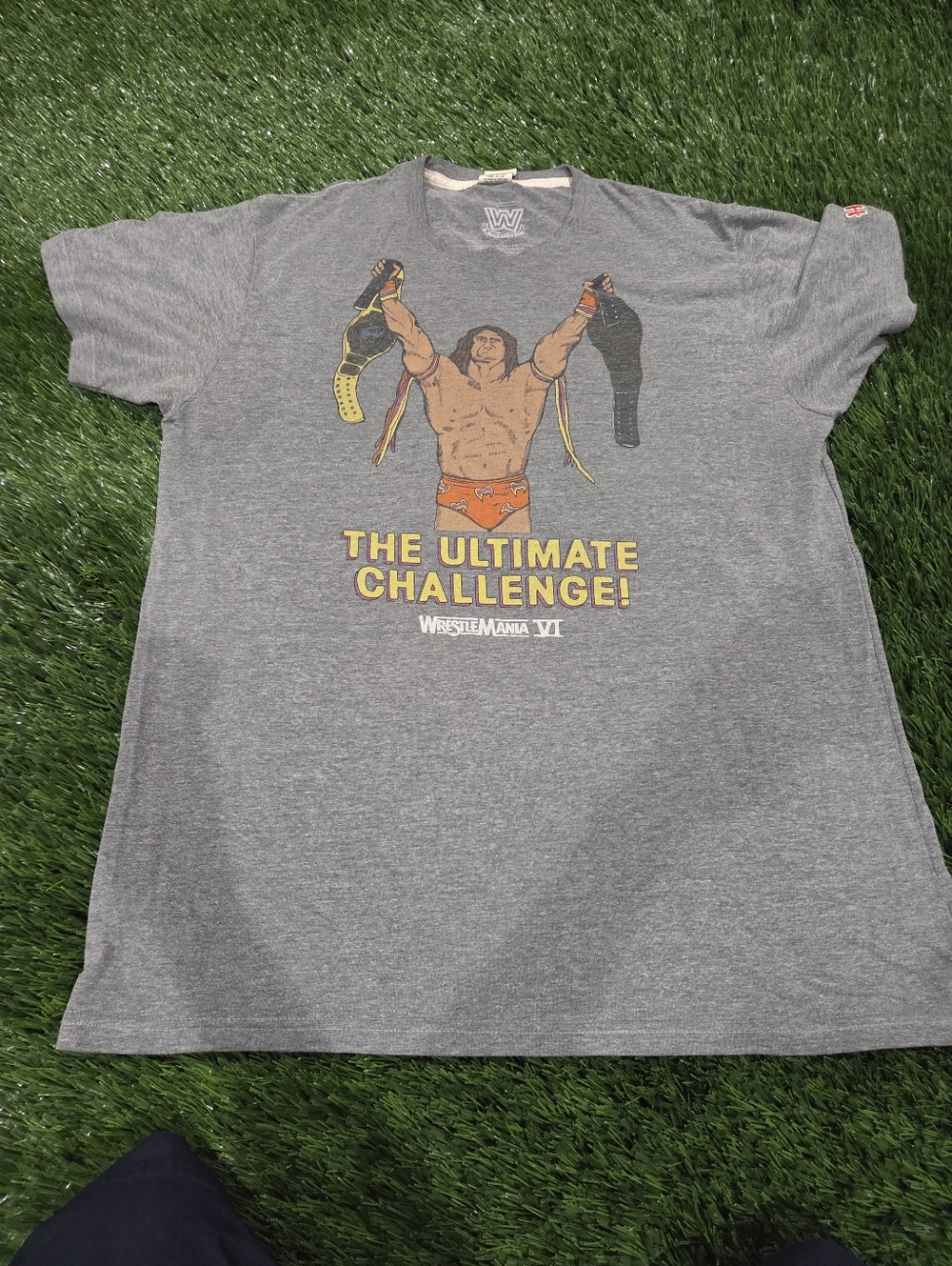 HOMAGE Gray WWE 'The Ultimate Challenge' Graphic Tee with Yellow Accents